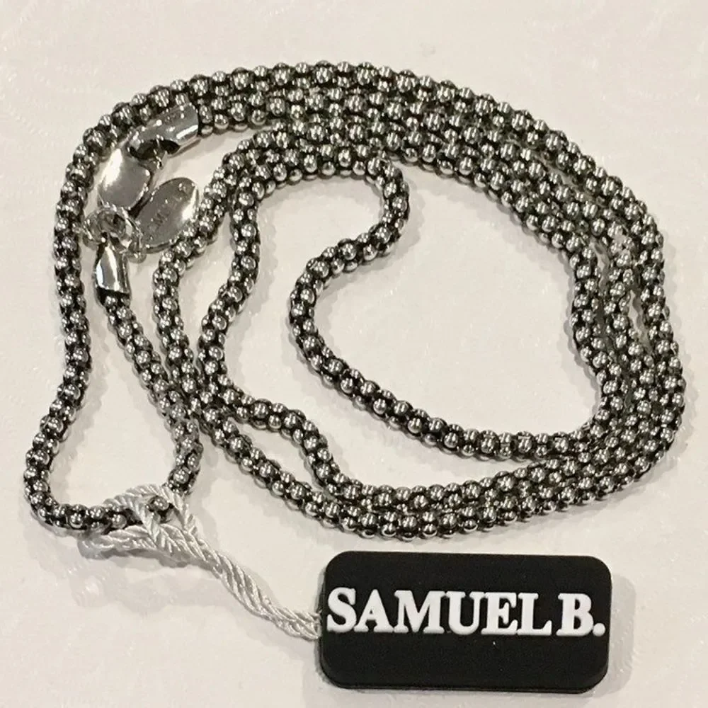 SAMUEL B Sterling Silver 925 Oxidized Popcorn Necklace 24 inches 3mm NWT - Picture 12 of 12